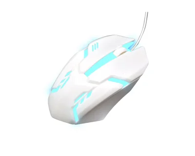 Mouse Alámbrico Gamer Virtual Zone Mo20 color Blanco Retro Iluminado