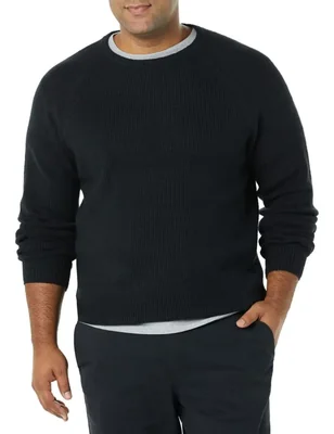 Suéter Amazon Essentials para Hombre Manga Larga Negro XXL