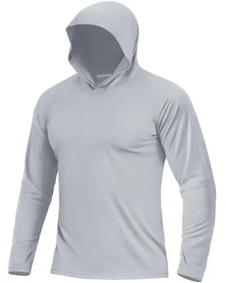 Camiseta de natación Boladeci SPF 50+ de manga larga gris (talla M)