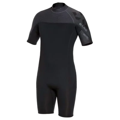 Traje de neopreno Bare Revel para hombre shorty de 2 mm gris talla S
