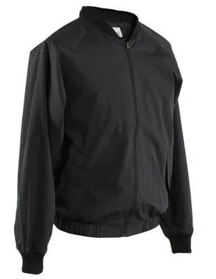 Abrigo Smitty negro talla grande con cremallera completa forro de poli‑algodón