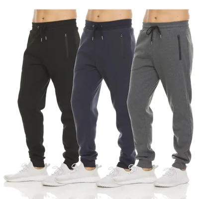 Pantalones PURE CHAMP Pack de 3 Joggers de Forro Polar con Bolsillos con Cremallera