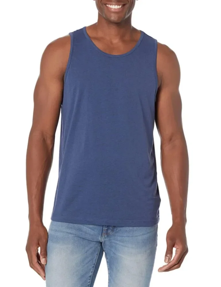 Remera sin mangas para hombre Amazon Essentials azul M