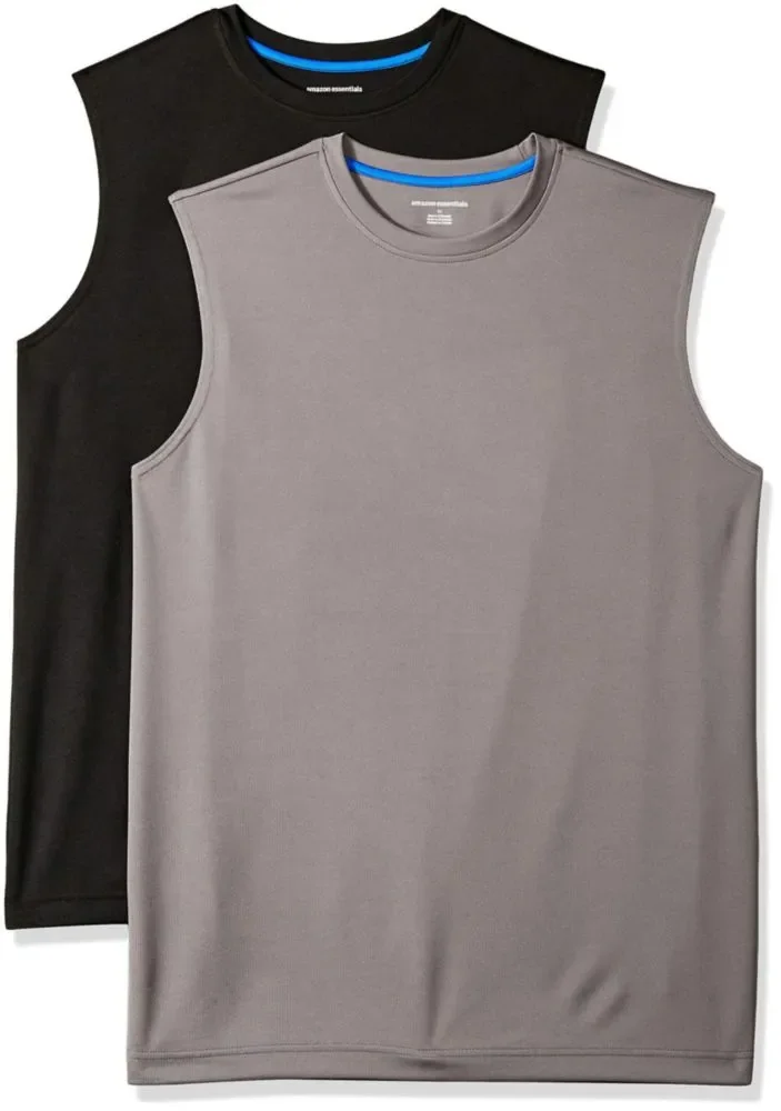 Pack de 2 musculosas para gimnasio para hombre Amazon Essentials