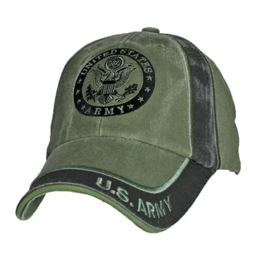 Gorra de béisbol EAGLE CREST Ejército de EE. UU. verde oliva de algodón