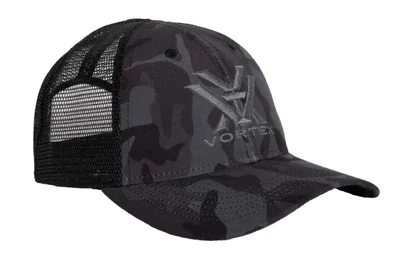 Gorra Vortex Logo Negra Camo Snapback con Malla