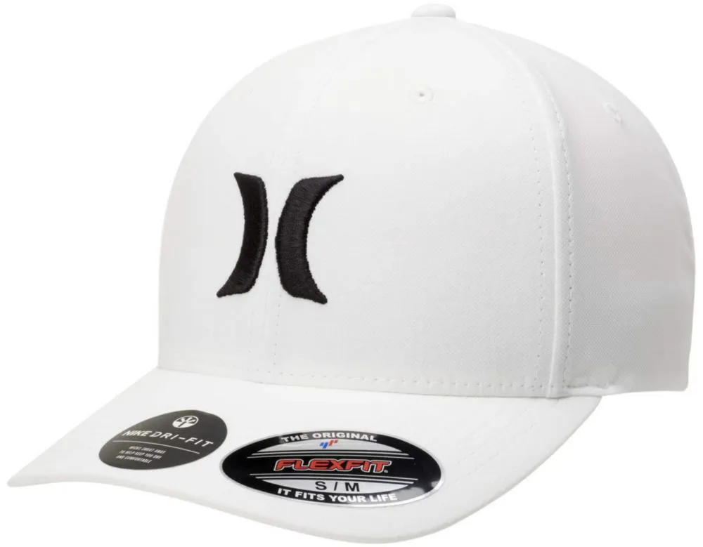 Gorra de béisbol Hurley Flexfit blanco/negro