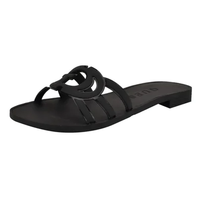 Sandalia GUESS Elyho Negra Jelly Slip-On con Tacón de 1.8 cm
