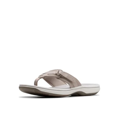 Sandalia Clarks Breeze Sea para Mujer Chancla Color Taupe Claro
