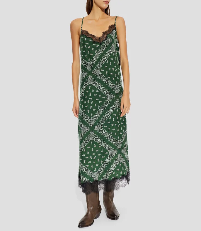 Vestido casual midi estampado Mujer