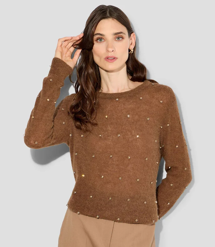 Suéter cuello redondo Mujer