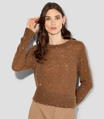 Suéter cuello redondo Mujer