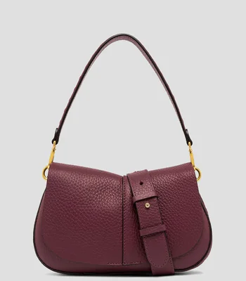 Bolsa Crossbody Vino en piel Helena Round Mujer
