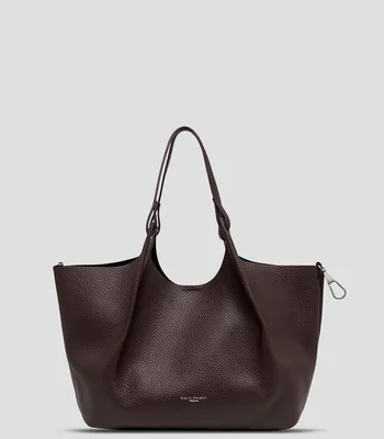 Bolsa Hobo café en piel Alifa Mujer