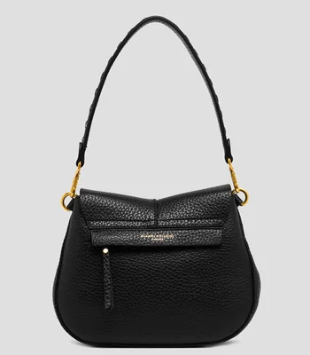Bolsa Shoulder negra en piel Helena Round Mujer
