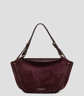 Bolsa Tote Vino en piel lisa Mujer