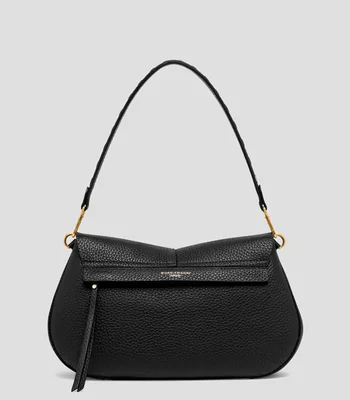 Bolsa Shoulder negra en piel Helena Round Mujer