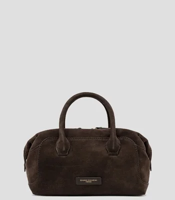 Bolsa Satchel café en piel Mujer