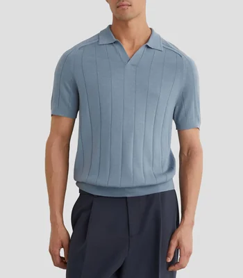 Playera Tipo Polo Manga Corta Sólido Hombre