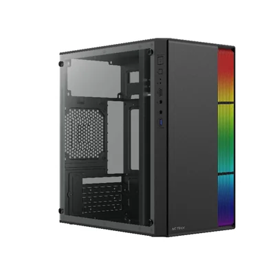 Gabinete Acteck Fusion II GI440 Ventana Micro Tower Micro ATX Mini-ITX USB 2.0 USB 3.0 Fuente 500W Sin Ventiladores