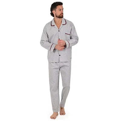 Set de Pijama Abierta de Manga Larga y Pantalón Starwest para Hombre