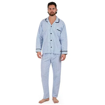 Set de Pijama Abierta de Manga Larga y Pantalón Starwest para Hombre