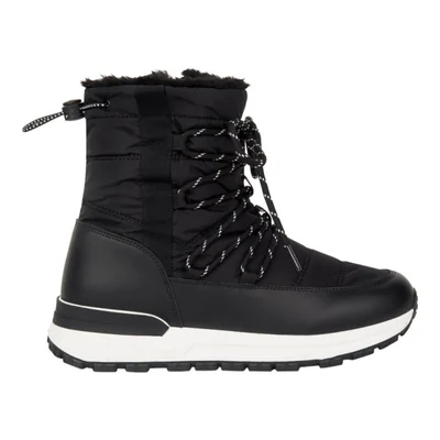 Bota de mujer, de tipo casual urbano, corta, con acabado tejido, color negro, mod. 1314682