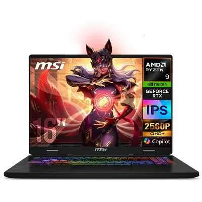 Laptop ia msi geforce rtx 5060 ryzen 9 64gb 1tb 16" ips