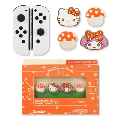 Cápsulas de agarre para pulgar Hamee Hello Kitty y My Melody con setas