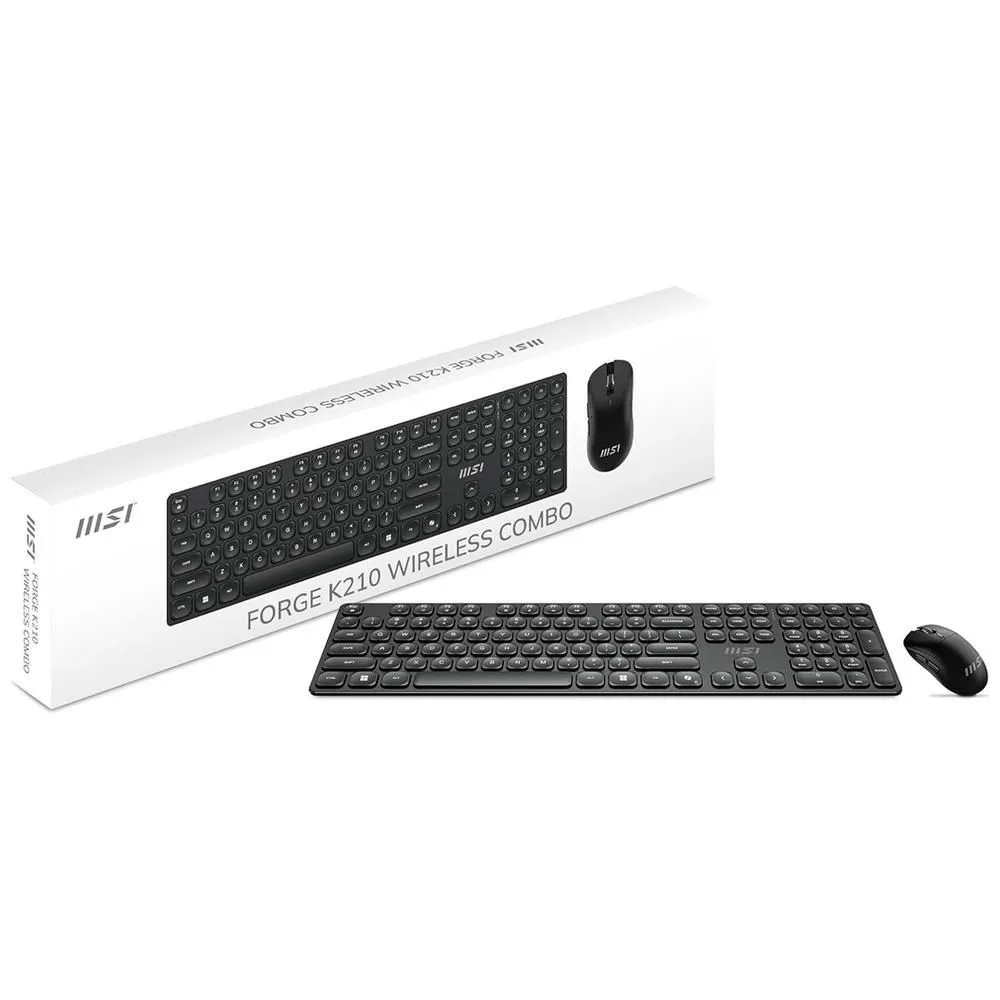 Kit teclado y mouse inalambrico msi forge k210 wireless