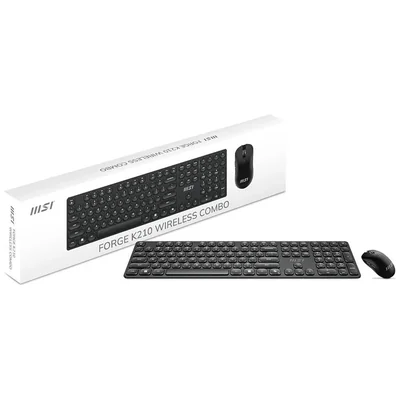 Kit teclado y mouse inalambrico msi forge k210 wireless