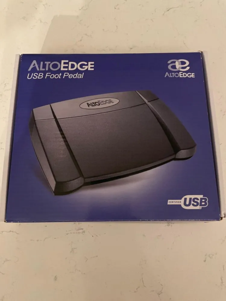 Pedal de Pie USB para Transcripción AltoEdge Ergonómico de 3 Botones