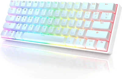 Teclado mecánico HK GAMING GK61 de 61 teclas con RGB y cable