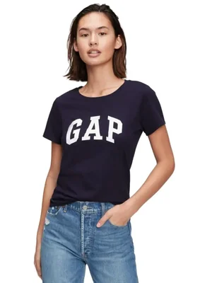 Camiseta GAP para mujer con logotipo clásico uniforme azul marino talla S