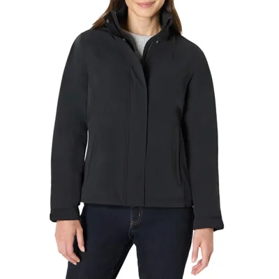 Abrigo Amazon Essentials Ligero Impermeable con Capucha Negro
