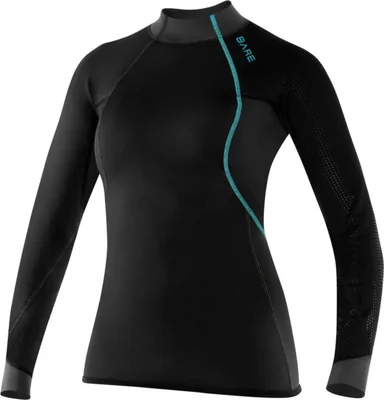 Top de Traje de Neopreno Bare EXOWEAR Mujer Negro 3 Capas
