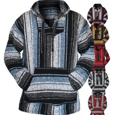 Sudadera con capucha Mexican Baja azul – Artisans Bazaar