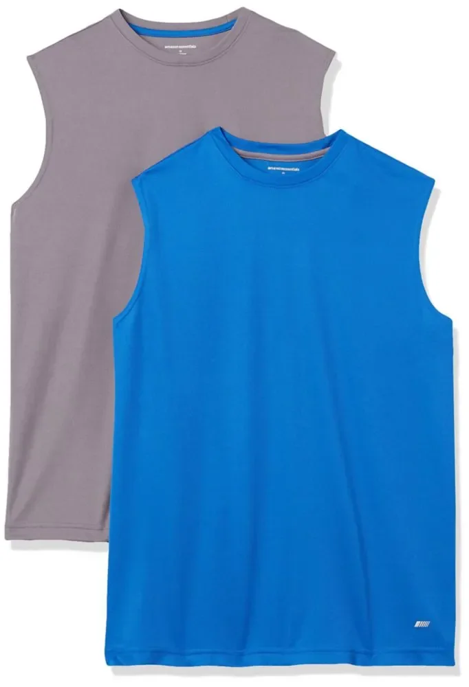 Pack de 2 musculosas para gimnasio para hombre Amazon Essentials