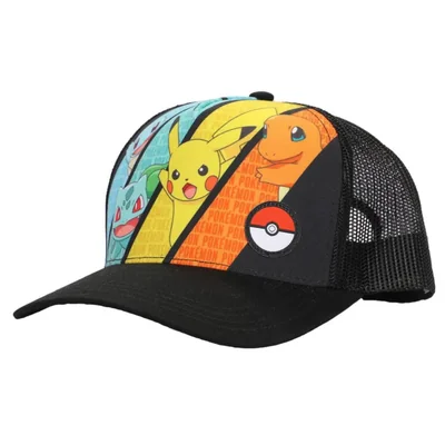 Gorra de Béisbol Juvenil Ajustable Bioworld Pokémon con Malla