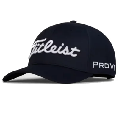 Gorra de golf Titleist Tour Performance azul marino y blanco
