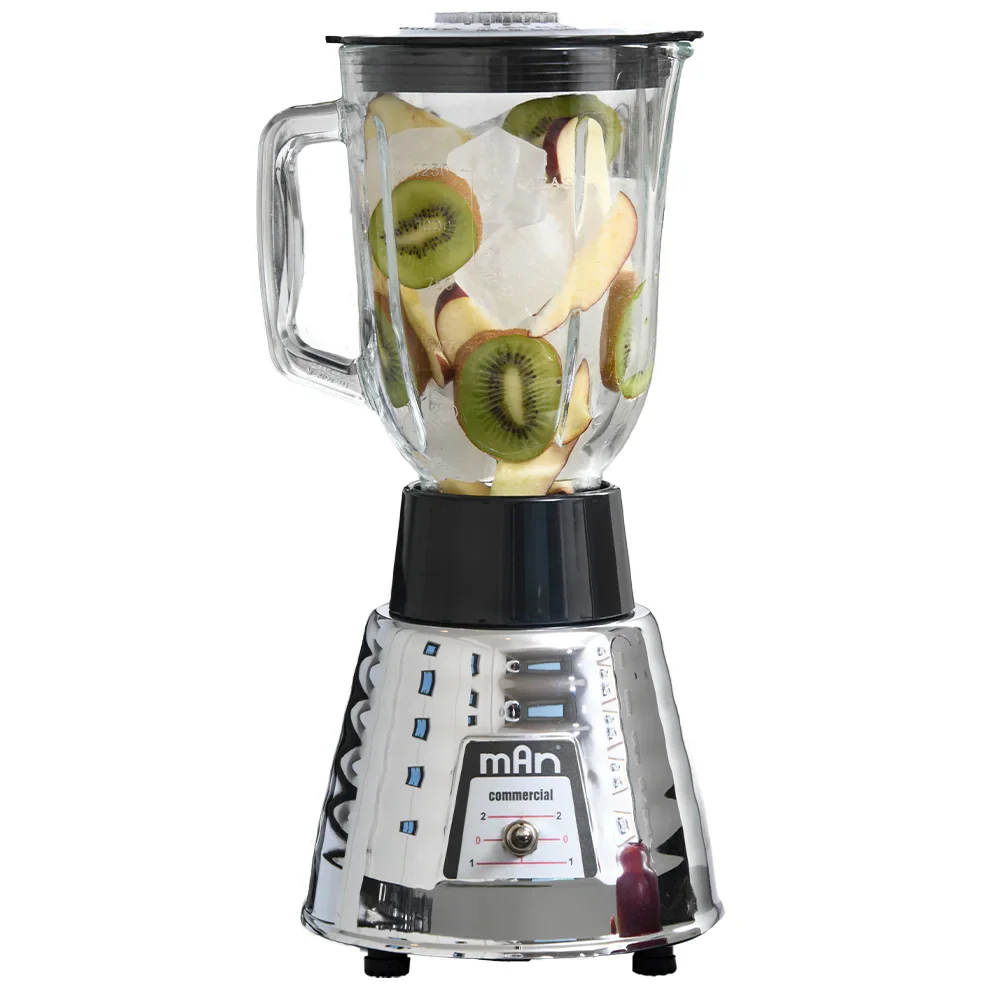 Licuadora Man Lmv-202 Plateada Base Metálica Cap 1.5 Lt. 2 Vel. 700w