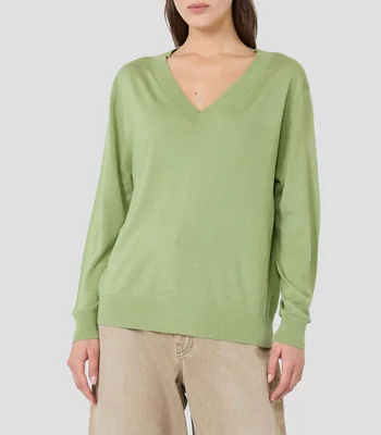 Suéter cuello V Mujer