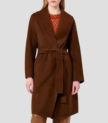 Abrigo midi con cinta Mujer