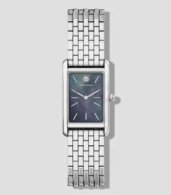Reloj Eleanor Slim Clásico Plata, Negro