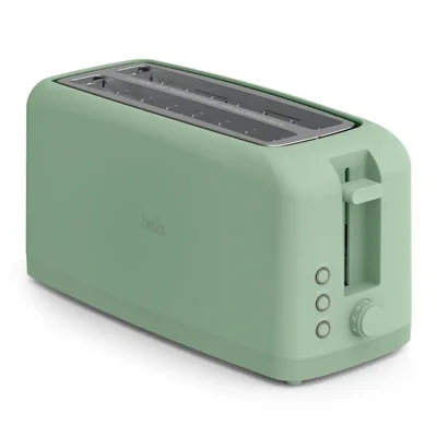 Tostadora BELLA de 4 rebanadas ranura de 10" y 900 W recalentar y cancelar