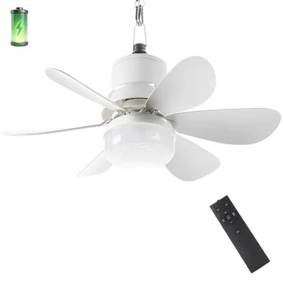 Ventilador para Toldo Roodike 46 cm con Luz y Control Remoto Inalámbrico