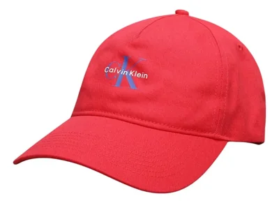 Gorra Calvin Klein Ajustable Logo Color Rojo Casual Unisex - Original