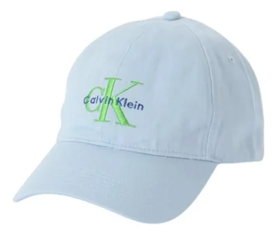 Gorra Calvin Klein Azul Con Logo Monograma Unisex - Original