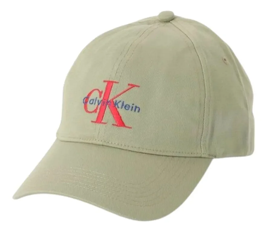 Gorra Calvin Klein Verde Olivo Logo Ajustable Unisex - Original