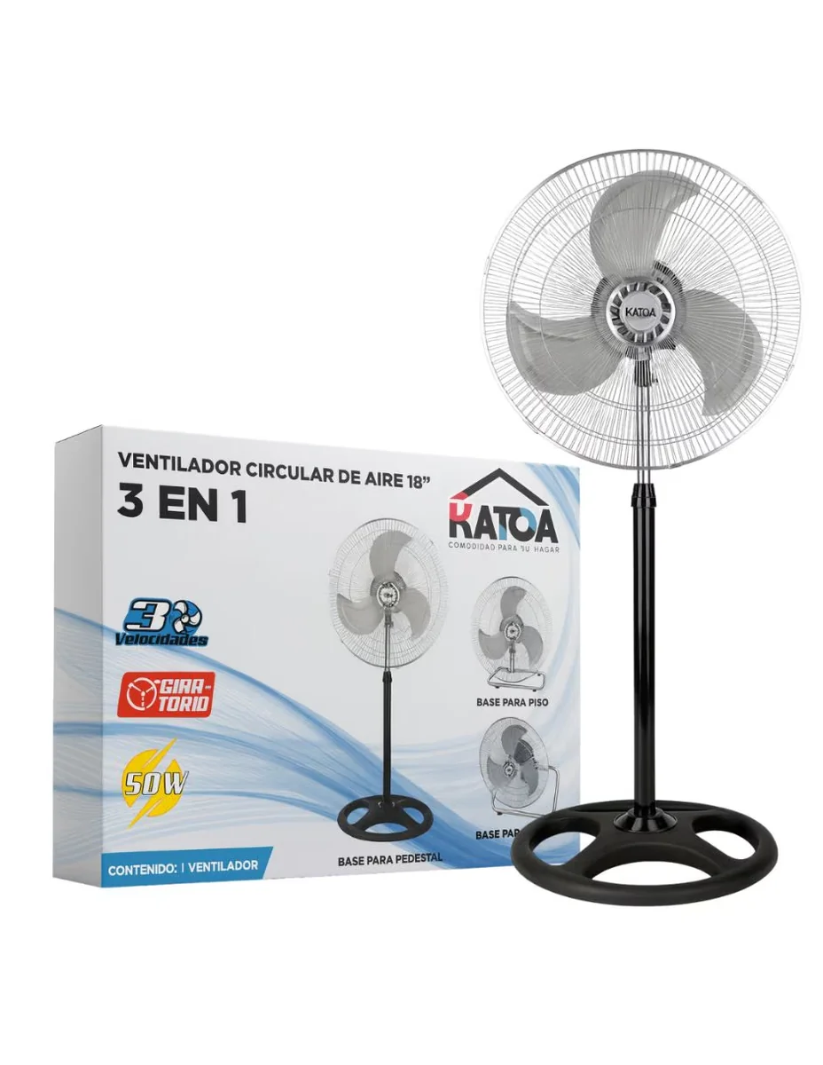 Ventilador de piso Katoa 3 velocidades